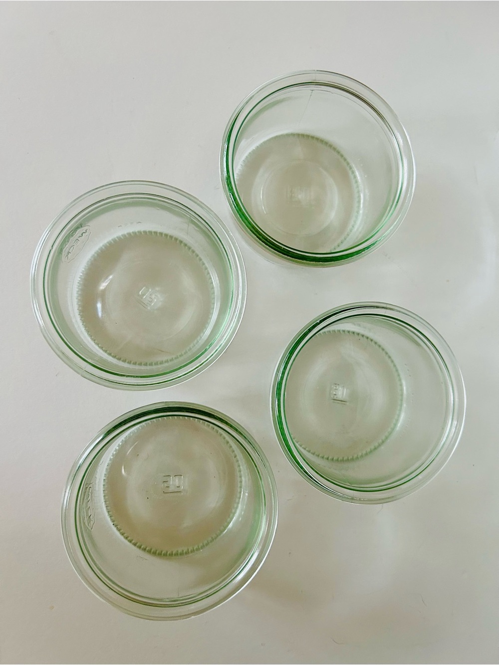 Weck Clear Mold Jars Lot Set of 4 with Lids style 976 - Picture 4 of 8